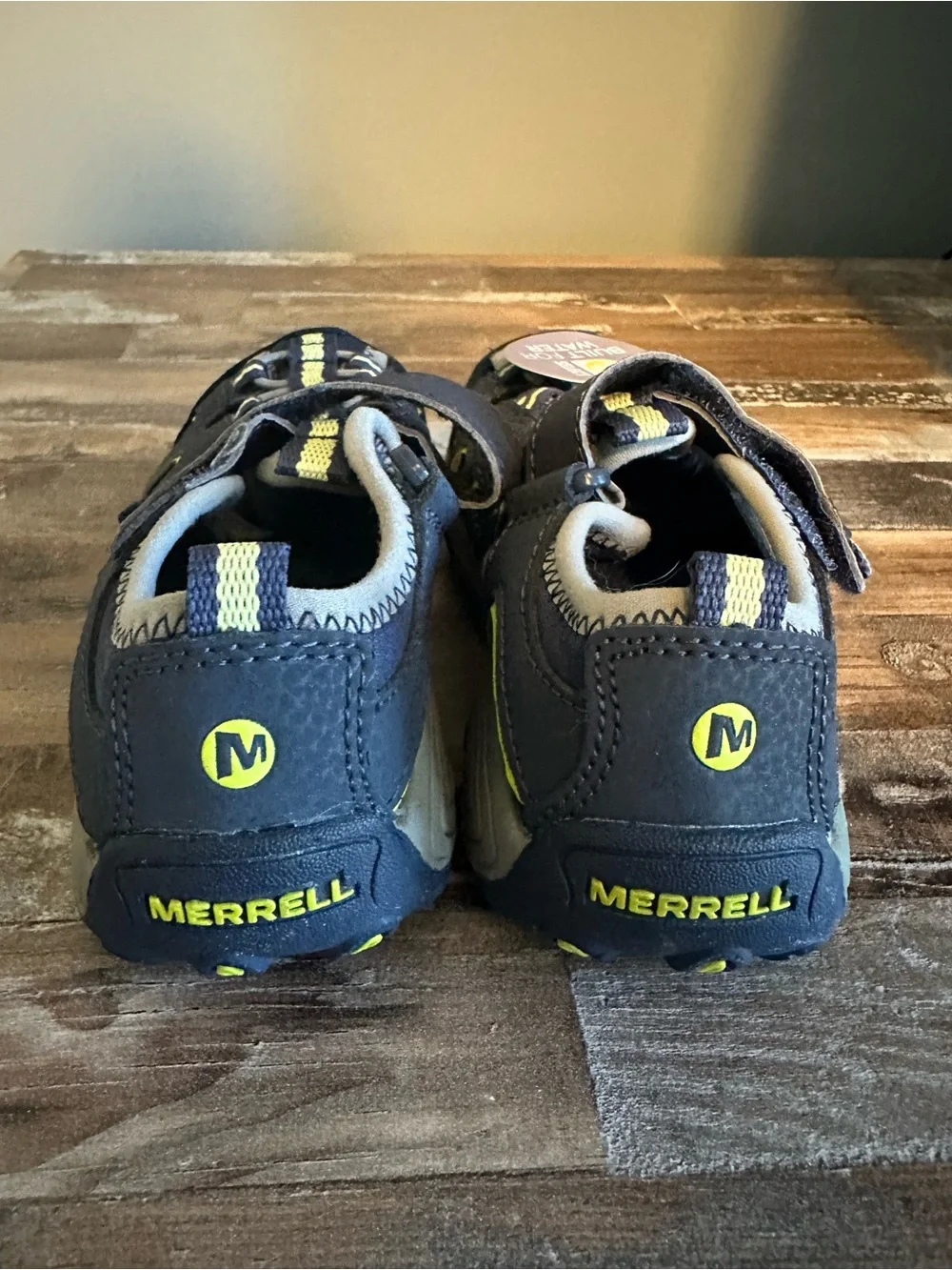 Merrell Kids Navy and Yellow Water Sandals